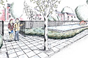 Water feature design for a public garden in Wicklow.