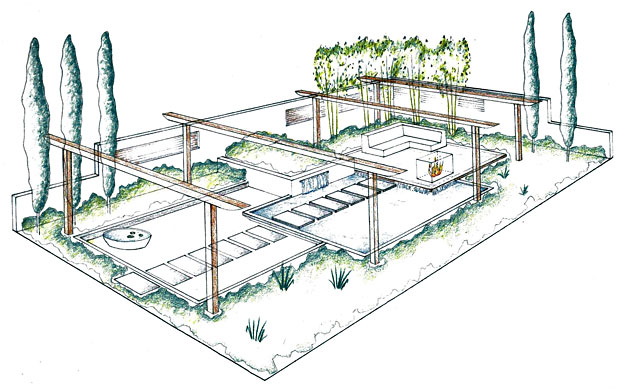 Sketch proposal for show garden.